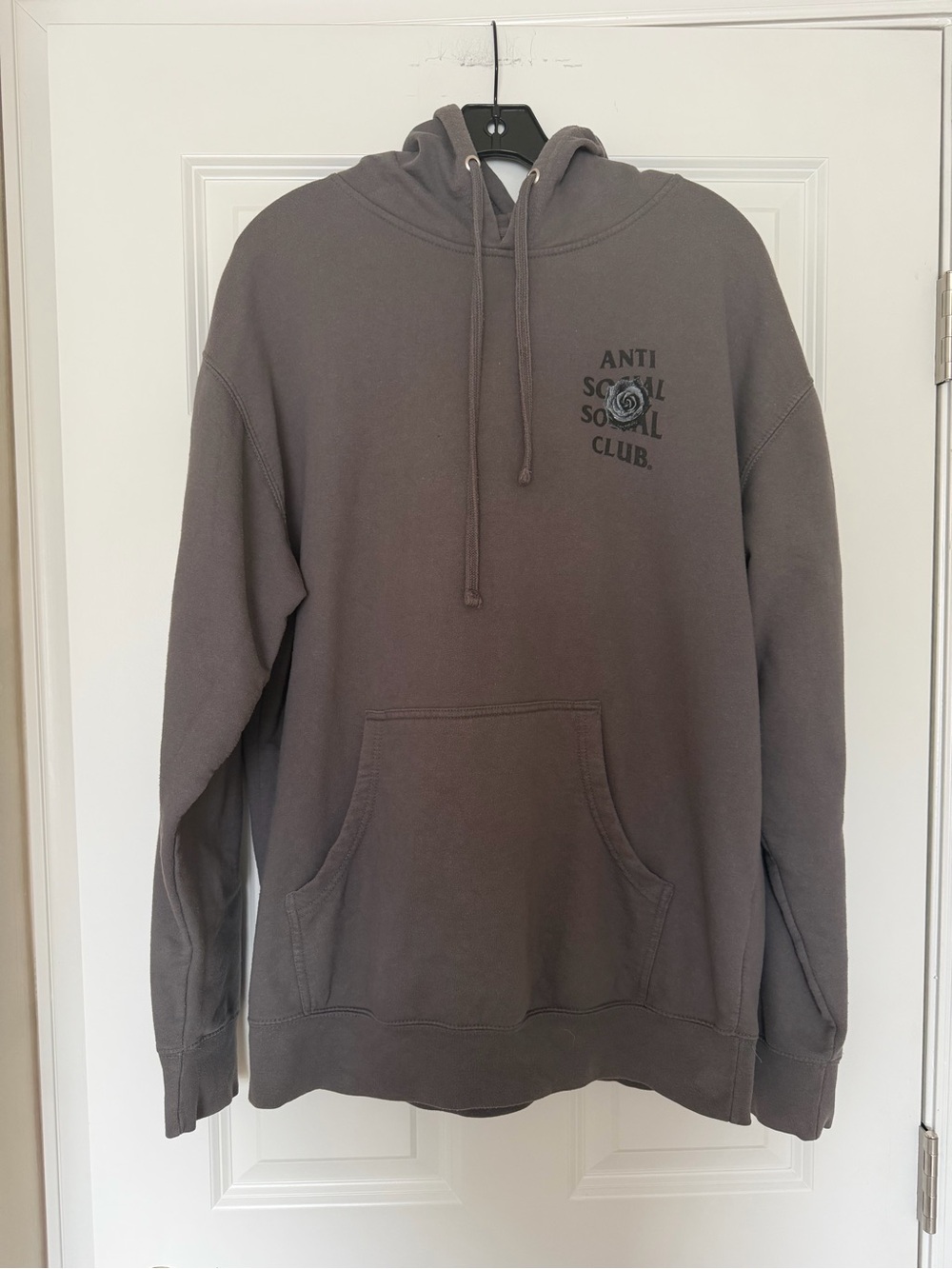 Anti Social Social Club Bat Emoji Hoodie 'Charcoal'- Size Large